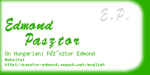 edmond pasztor business card